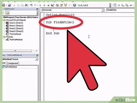 Image titled Use "Find" in Excel VBA Macros Step 1